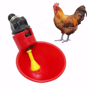 best quality poultry nipple drinker for chicken, red water drinker cup (WhatsApp: +8615965976781)