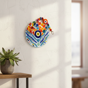 12X22 cm Glass Evil Eyes Decoración de pared Diseño llamativo para la decoración del hogar - Product Image 3