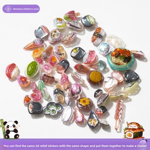 Nouveaux autocollants décoratifs 3D populaires, autocollants en relief stéréoscopique, autocollants en cristal diamant, <span class=keywords><strong>cuisine</strong></span> japonaise, autocollant 3D - Product Image 6