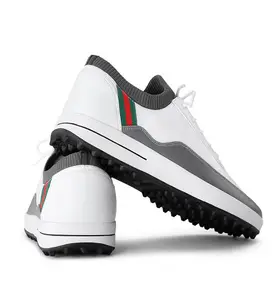 Chaussures de Sport de Golf professionnelles pour hommes, chaussures d'entraînement de Golf blanches de printemps et d'été