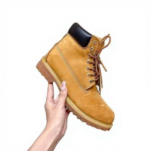 Bottes en cuir véritable classiques à la mode pour femmes et hommes, chaussures de travail décontractées rétro imperméables pour l'extérieur, livraison gratuite - Product Image 1