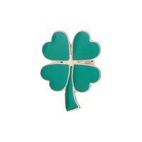 Épingles porte-bonheur personnalisées en métal émaillé Épingles en émail doux et dur Insigne Broche Fabricant Épingles en émail personnalisées Trèfle à quatre feuilles