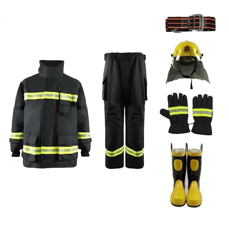 بدلة رجال الإطفاء المقاومة للحريق, بدلة اطفاء زرقاء مضادة للحرارة بدلة اطفاء CCC شهادة
