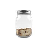 Klassieke voedselveilige vierkante glazen weckpot met standaard opening en zilveren plastic/blikken deksel 16oz 14oz 480ml 500ml