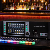 Console de mixage numérique 24 canaux, 4 sorties stéréo, écran tactile 7 pouces, WiFi intégré, DSP, montage en rack, console de mixage audio en aluminium