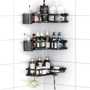 무타공 코너 수납 선반 가정용 욕실 화장실 3단 라탄 철제 수납장 해외 직구용 - Product Image 1