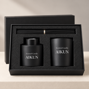 Juego de Regalo de Difusor de Aroma en Caja Negra Mate Aikun con Estuche Rígido para Amenidades de Hotel, Personalización de Marca OEM ODM - Product Image 3