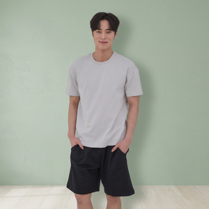 T-shirt Unisex a maniche corte in cotone resistente grigio M/L/XL - Product Image 2