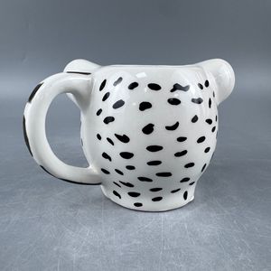 NOUVELLE ARRIVÉE - Tasse en céramique de style créatif en forme de léopard des neiges et de panthère noire pour l'intérieur - Product Image 5