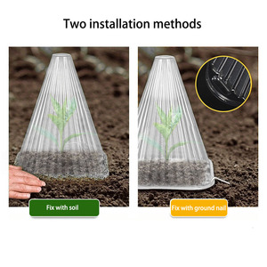 Cubierta Protectora Transparente para Plántulas de Plástico Jiuyi, Cubierta Protectora para Plántulas en Forma de Campana Contra Pájaros, Insectos y Viento para Viveros y Granjas - Product Image 3