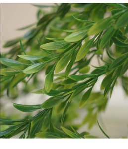 Elegante planta de felicidad de hoja en cascada artificial con hojas exuberantes realistas guirnalda colgante de imitación para decoración de pared interior de balcón - Product Image 3