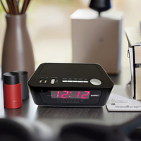 Radio-réveil 4 en 1 R-1212 |   Écran LED super grand de 0,9 pouce |   AM/FM |   Connexion sans fil des téléphones mobiles
