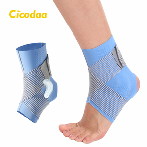 Có thể điều chỉnh thân thiện với môi thể thao mắt cá chân hỗ trợ Brace Thoải mái thoáng khí đàn hồi Silicone Pad M/L kích thước làm Spandex Neoprene - Product Image 1