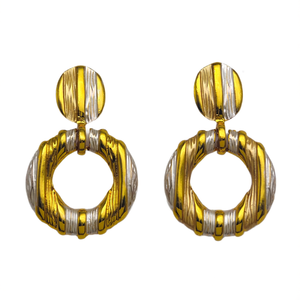 Boucles d'oreilles pendantes tendance en acier inoxydable 316L plaqué or PVD, bijoux durables et résistants - Product Image 2