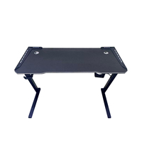 Nouveau design, bureau d'ordinateur en forme de Z, très vendu, poste de travail PC, table de jeu avec bandes LED RGB