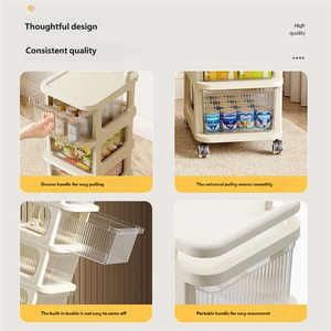Estante de plástico ajustable de alta calidad de 4 niveles, ligero, para baño, balcón, organizador de almacenamiento para el hogar - Product Image 4