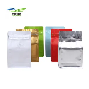 Bolsas de almacenamiento de alimentos reutilizables, bolsa con cremallera para embalaje de café, color negro mate, 1kg, 250gr