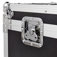 Estuche de vuelo de madera de aluminio maletero profesional 110x40x40 cm con ruedas caja de transporte para accesorios de escenario