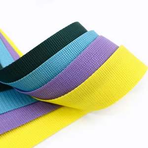 Sangle en coton polyester élastique colorée personnalisée en usine pour sacs, textile de maison et vêtements - Product Image 5