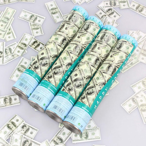 Personalizza il Tuo Design: Sparacoriandoli per Feste con Motivo Dollaro USD - Product Image 3