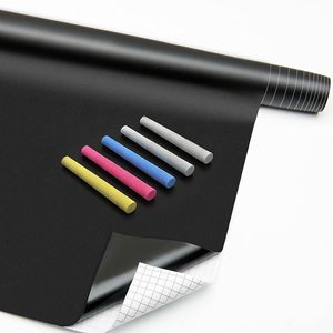 黒板用粘着紙ロール付属、自己粘着式チョークペーパー、取り外し可能なDIY黒板ウォールステッカー、学校、オフィス、家庭用 - Product Image 3