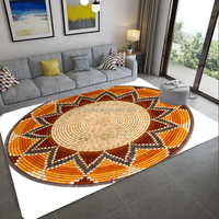 Custom logo Thiopian Traditional Cross Design Printed Carpet Rugs 3d Carpet Tapis De Salon Home Decor