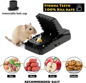 Les meilleurs petits pièges à souris et écureuil qui fonctionnent efficacement pièges à souris Snap automatique en plastique ABS tueur de souris répulsif à souris taille S & L - Product Image 3