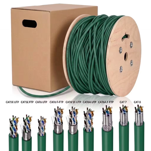 <span class=keywords><strong>สาย</strong></span><span class=keywords><strong>แลน</strong></span>อินเทอร์เน็ตแบบขายส่ง พร้อมฉนวน LSZH PVC ยาว 1000 ฟุต 305 <span class=keywords><strong>เมตร</strong></span> ทองแดงแท้ 100% ม้วนไม้ Cat8 FFTP SFTP Cat 8 สำหรับใช้งาน<span class=keywords><strong>ภายนอก</strong></span>อาคาร - Product Image 1