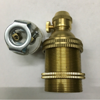 E14/E17 Douille en laiton doré avec anneau pour lampe de table