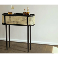 Meuble de bar extensible de haute qualité pour salon, armoire de rangement compacte, table d'appoint en bois massif, table de chevet