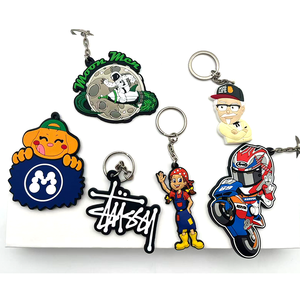 Personalizado al por mayor llavero de goma de PVC logotipo de la marca Animal esmalte suave personalizado suave llaveros de goma de PVC - Product Image 1