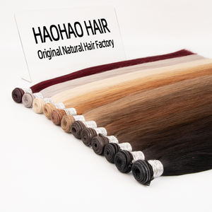 <span class=keywords><strong>Haohao</strong></span> Cheveux Invisible Cousu Trame 20 22 24 26 28 Pouces Double Dessiné Blonde Remy Extension Européenne Genius Trame Extensions de Cheveux - Product Image 2
