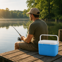 Glacière portable en plastique de 6 L, résistante à l'eau, conserve la fraîcheur jusqu'à 5 jours pour le camping, les pique-niques et les voyages