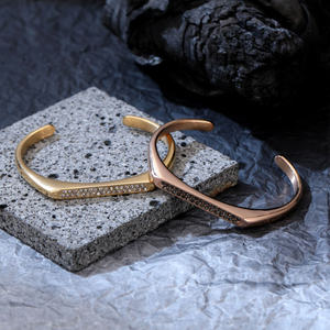 Fashion Festival Gift Stainless Steel Unisex Elegant Dainty Light Luxury Open <strong>Bracelet</strong> Jewelry Wholesale C-<strong>Type</strong> Zircon <strong>Bangle</strong> - Product Image 3
