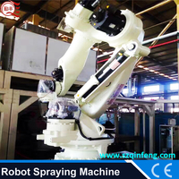 Ligne de pulvérisation de peinture robotisée automatique Xinqinfeng de haute qualité 220V 8ppm, machine de peinture robotisée, bras de cabine de peinture robotisée 6 axes industrielle