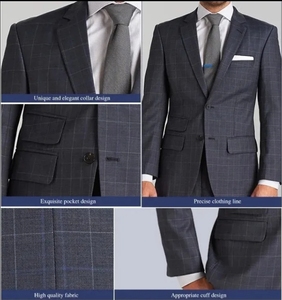 Trajes de negocios transpirables de talla grande para hombre, esmoquin de boda impermeable con <span class=keywords><strong>chaleco</strong></span>, combo de colores oscuros, menos de 100 $ - Product Image 6