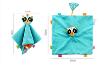 Couverture douce en coton nuage arc-en-ciel personnalisée avec jouets de sécurité, jouets en peluche anti-stress pour bébé, animaux en peluche pour le sommeil