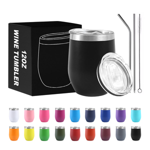 Offerta Speciale: Tazze Personalizzate per Matrimonio 12oz, Tazza Termica da Viaggio, Thermos Nero, Bicchiere per Vino con Coperchio e Cannuccia - Product Image 1