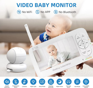2.4G 5 pouces 1080P télécommande Sonix PTZ caméra babyfoon Audio bidirectionnel Vision nocturne Mode VOX vidéo de température moniteur pour bébé et animal de compagnie - Product Image 3