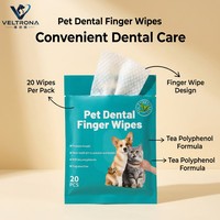 Evernew Lingettes dentaires jetables pour chiens, écologiques, 20 lingettes 15x15cm, fournitures de nettoyage buccal, commerce extérieur