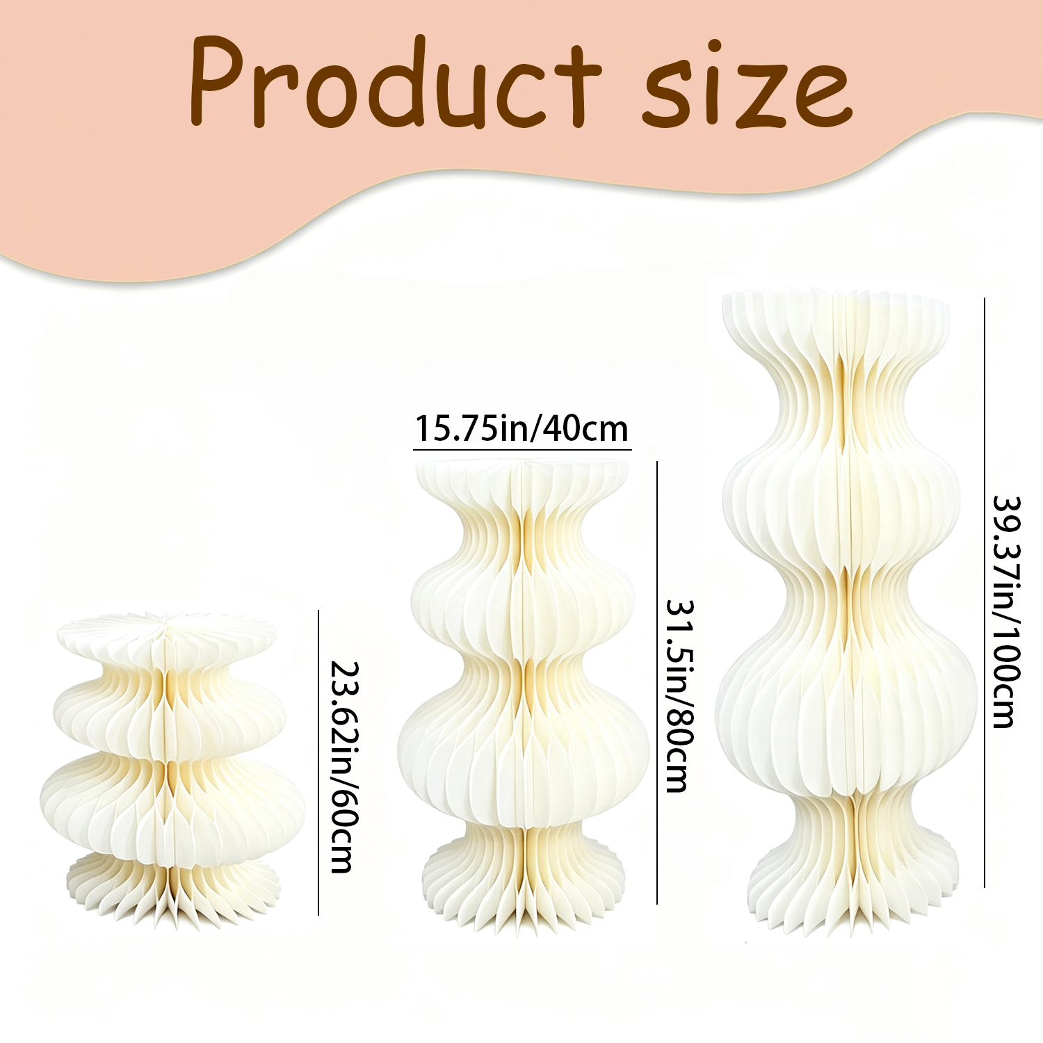 Conjunto de belleza para cintura (diámetro 40cm, altura 60+80+100cm)