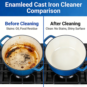 Pâte Nettoyante pour <span class=keywords><strong>Fonte</strong></span> <span class=keywords><strong>Émaillée</strong></span> Haute Performance Élimine en Douceur les Résidus d'Aliments Brûlés et les Marques de Chaleur Protège la Finition Brillante 150g - Product Image 2