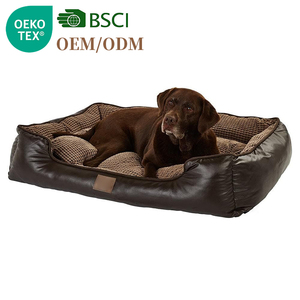 <span class=keywords><strong>Jema</strong></span> cama personalizada de lujo moderna de piel sintética para perros y gatos cama para mascotas de alta calidad proveedor forma cuadrada extra mascotas perros gatos tela de cartón - Product Image 2