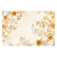 Tapis de sol en polyester et terylène, absorbant l'eau, antidérapant, séchage rapide, motif plantes et fleurs, nouveau style chinois, petit tapis pour