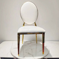 Chaises d'hôtel royal en acier inoxydable et or Bellini pour planificateur d'événements de mariage
