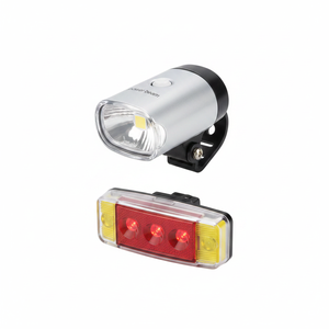 30 pièces de feux LED avant et arrière pour vélo, alimentés par piles, fixation sur guidon, 120 pièces/carton, modèle 80303 - Product Image 2