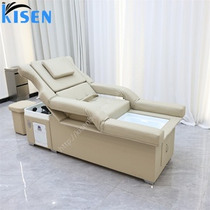 KISEN Salon Electric Backrest Lift Shampoo <b>Bed</b> with Pedicure Shampoo <b>Bed</b> for Head Spa Water Circulation Japanese Massage <b>Bed</b> - Product Image 3