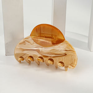 Wjia francés de alta textura empalme clip de ácido acético clip de tiburón grano de madera clip de pelo Retro Luz accesorios de lujo para el cabello mujeres - Product Image 3