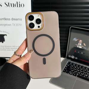 Coque de téléphone compatible avec iPhone 16 Pro Max, coque magnétique mate semi-transparente, effet peau, protection intégrale antichoc - Product Image 3