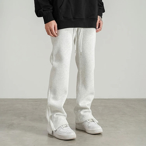 100% coton pantalons de survêtement haute qualité sérigraphie sueur pas cher plaine hommes à capuche costume de sport avec pantalons de survêtement - Product Image 6